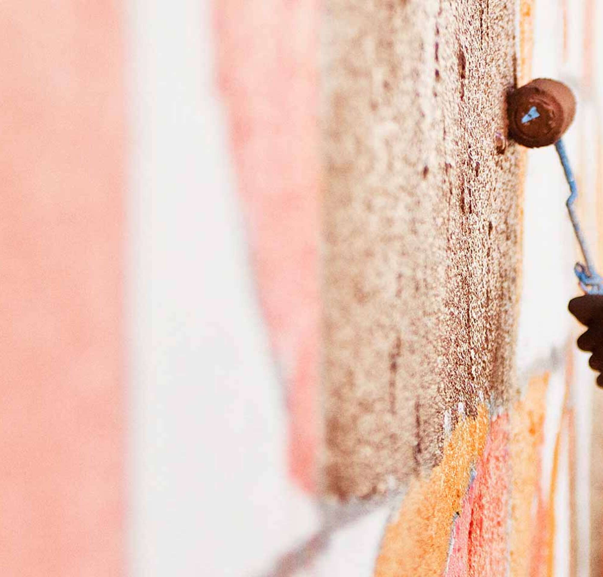 Volunteers painting a wall in their community.