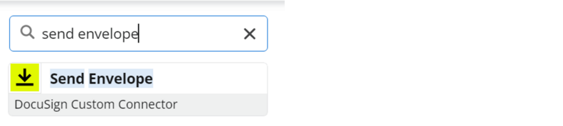 Search for Send envelope