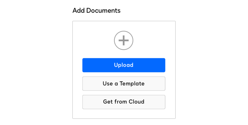 Uploading a document for eSignature