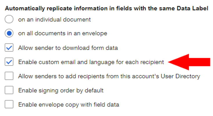 Account-level sending settings